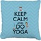 Keep Calm & Do Yoga Faux-Linen Throw Pillow 26"