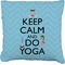 Keep Calm & Do Yoga Faux-Linen Throw Pillow