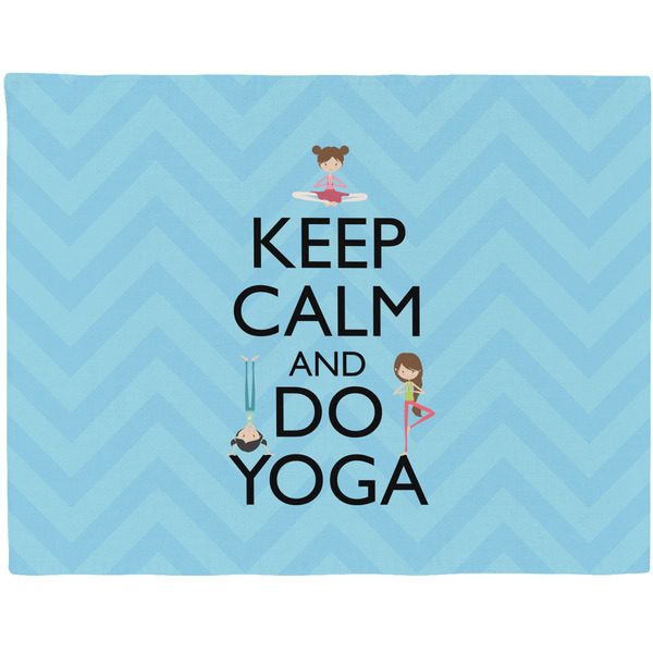 Custom Keep Calm & Do Yoga Woven Fabric Placemat - Twill
