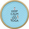 Keep Calm & Do Yoga Cabinet Knob - Gold - Front