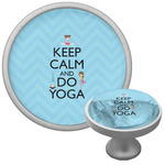 Keep Calm & Do Yoga Cabinet Knob (Silver)