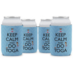 Keep Calm & Do Yoga Can Cooler (12 oz) - Set of 4