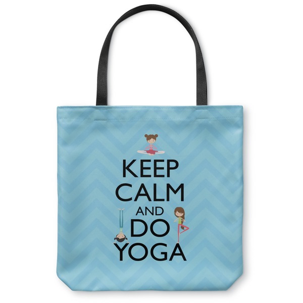 Custom Keep Calm & Do Yoga Canvas Tote Bag
