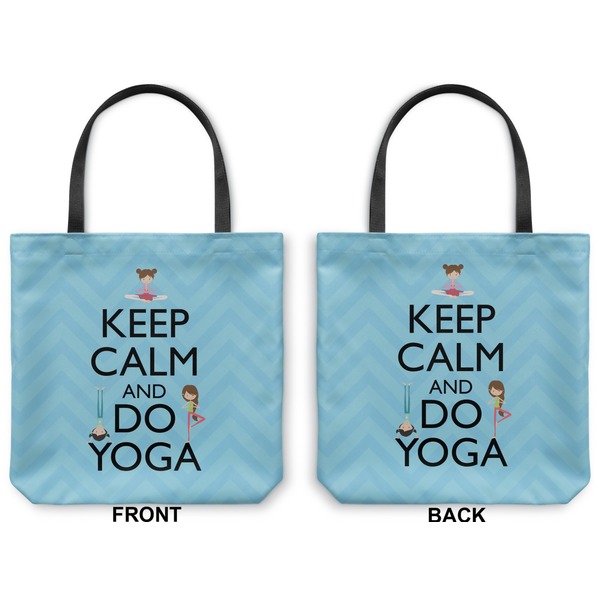 Keep Calm & Do Yoga Canvas Tote - Front and Back