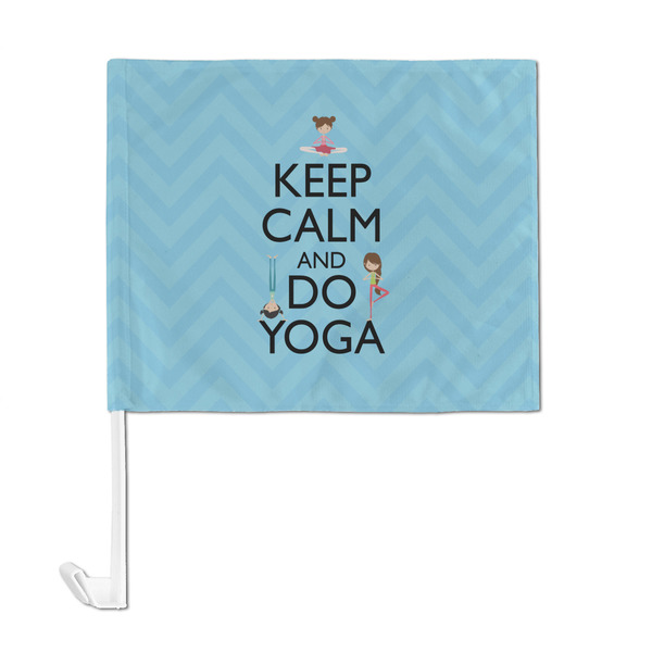 Keep Calm & Do Yoga Car Flag - Large - FRONT