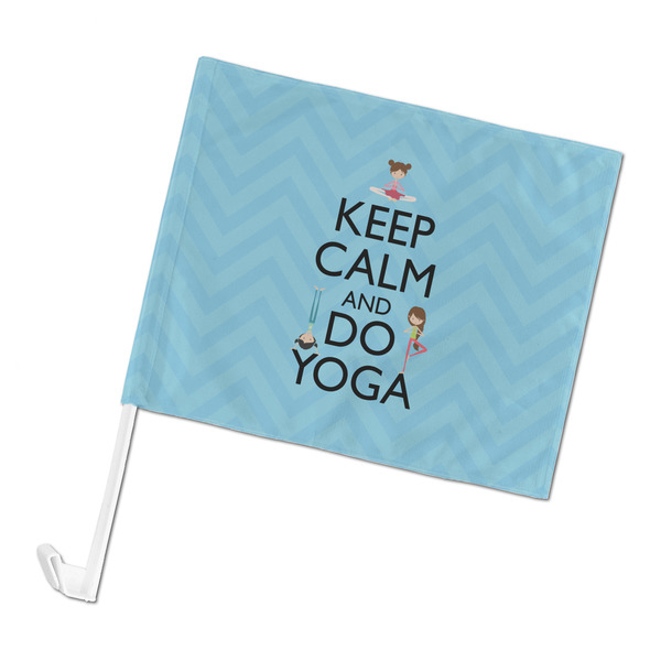 Custom Keep Calm & Do Yoga Car Flag - Large