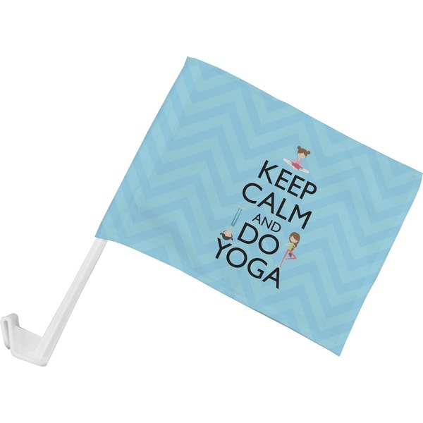 Custom Keep Calm & Do Yoga Car Flag - Small