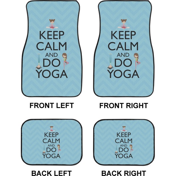 Keep Calm & Do Yoga Car Floor Mats Set (2F + 2B)