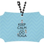 Keep Calm & Do Yoga Rear View Mirror Ornament