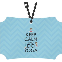 Keep Calm & Do Yoga Rear View Mirror Ornament