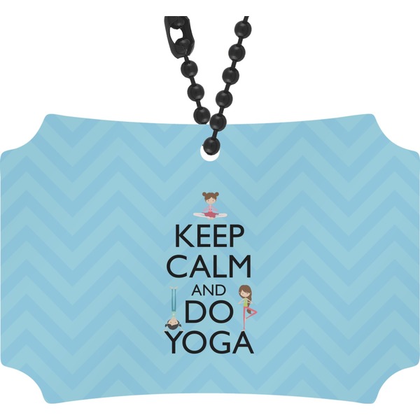 Custom Keep Calm & Do Yoga Rear View Mirror Ornament