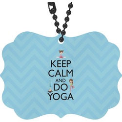 Keep Calm & Do Yoga Rear View Mirror Decor