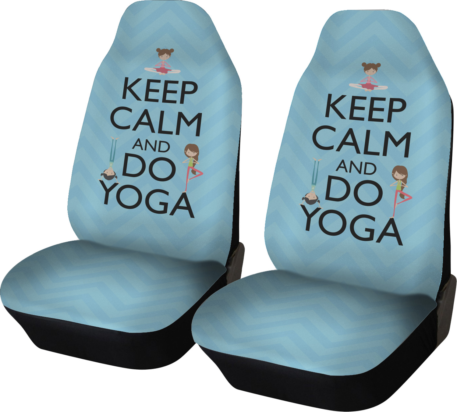 Keep Calm & Do Yoga Car Seat Covers (Set of Two) YouCustomizeIt