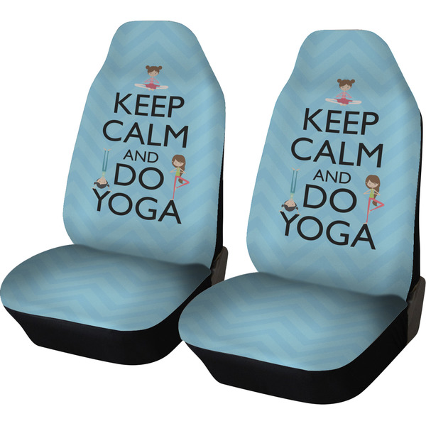 Custom Keep Calm & Do Yoga Car Seat Covers (Set of Two)