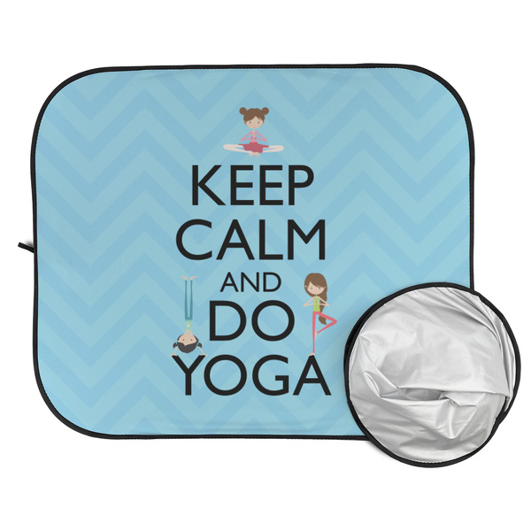 Keep Calm & Do Yoga Car Sun Shades - FOLDED & UNFOLDED