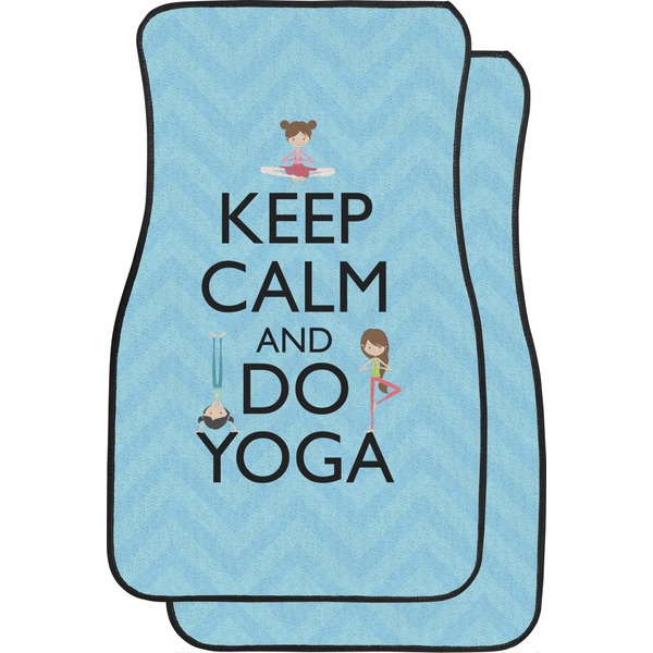 Keep Calm & Do Yoga Custom Car Floor Mats (Front Seat)