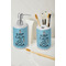 Keep Calm & Do Yoga Ceramic Bathroom Accessories - LIFESTYLE (toothbrush holder & soap dispenser)