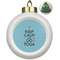 Keep Calm & Do Yoga Ceramic Christmas Ornament - Xmas Tree (Front View)
