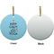Keep Calm & Do Yoga Ceramic Flat Ornament - Circle Front & Back (APPROVAL)