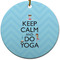 Keep Calm & Do Yoga Ceramic Flat Ornament - Circle (Front)