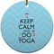 Keep Calm & Do Yoga Round Ceramic Ornament