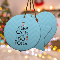 Keep Calm & Do Yoga Ceramic Ornament