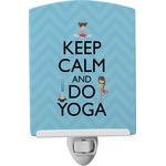 Keep Calm & Do Yoga Ceramic Night Light