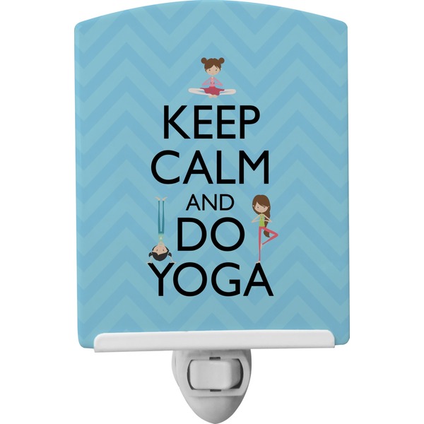 Custom Keep Calm & Do Yoga Ceramic Night Light