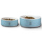 Keep Calm & Do Yoga Ceramic Dog Bowls - Size Comparison