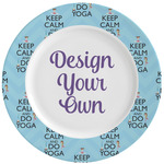 Keep Calm & Do Yoga Ceramic Dinner Plates (Set of 4)