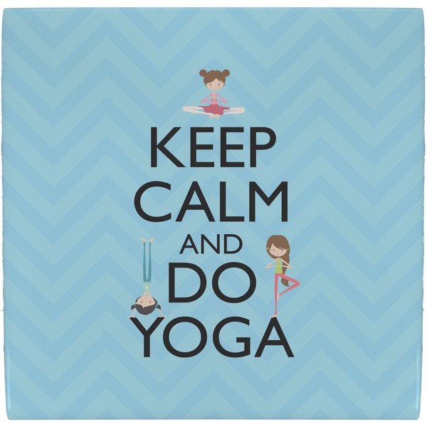 Custom Keep Calm & Do Yoga Ceramic Tile Hot Pad