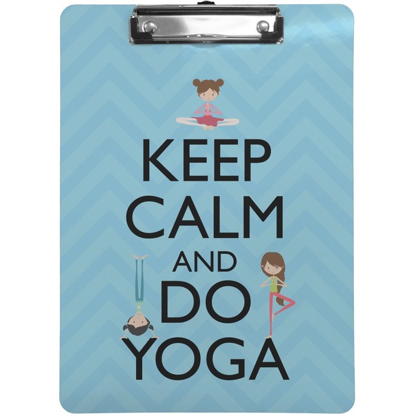 Custom Keep Calm & Do Yoga Clipboard (Letter Size)