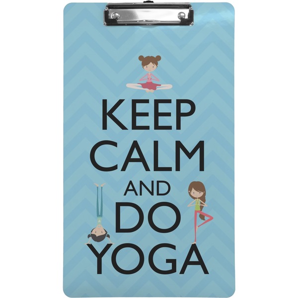 Custom Keep Calm & Do Yoga Clipboard (Legal Size)