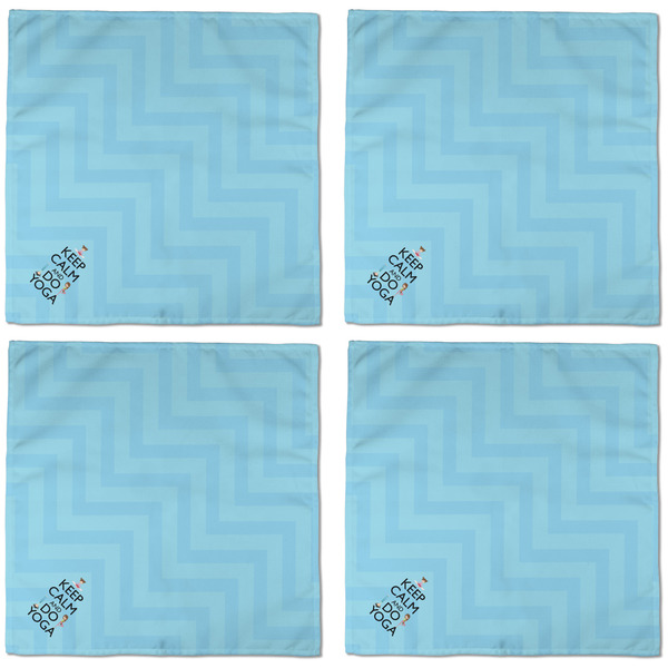 Keep Calm & Do Yoga Cloth Napkins - Personalized Dinner (APPROVAL) Set of 4