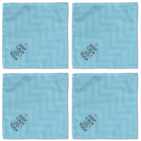 Keep Calm & Do Yoga Cloth Napkins - Personalized Lunch (APPROVAL) Set of 4