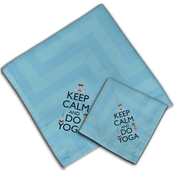 Keep Calm & Do Yoga Cloth Napkins - Personalized Lunch & Dinner (PARENT MAIN)