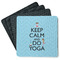 Keep Calm & Do Yoga Square Rubber Backed Coasters - Set of 4