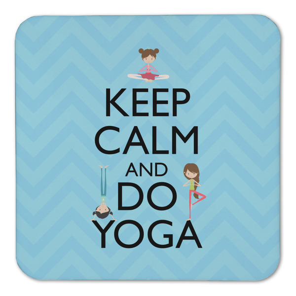 Keep Calm & Do Yoga Coaster Set - FRONT (one)