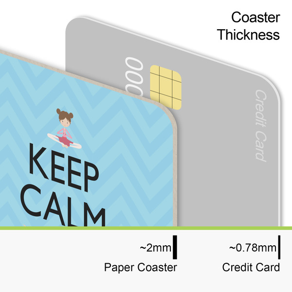 Keep Calm & Do Yoga Coaster Thickness