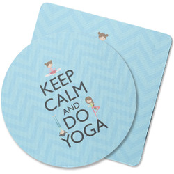 Keep Calm & Do Yoga Rubber Backed Coaster