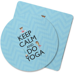 Keep Calm & Do Yoga Rubber Backed Coaster