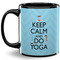 Keep Calm & Do Yoga Coffee Mug - 11 oz - Full- Black
