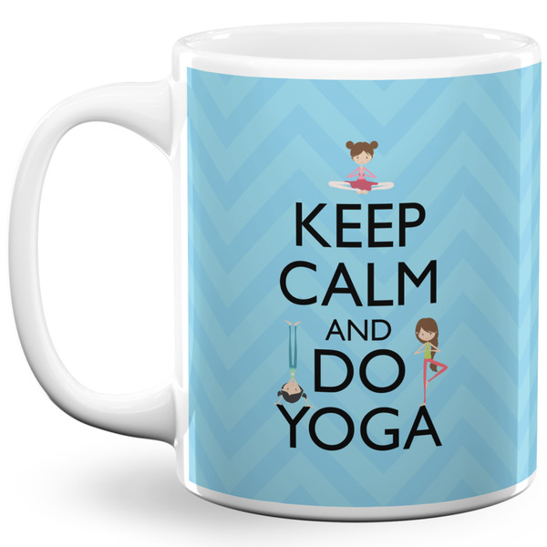 Custom Keep Calm & Do Yoga 11 Oz Coffee Mug - White