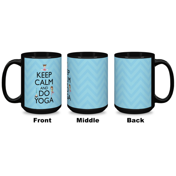 Keep Calm & Do Yoga Coffee Mug - 15 oz - Black APPROVAL