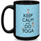 Keep Calm & Do Yoga Coffee Mug - 15 oz - Black Full