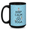 Keep Calm & Do Yoga Coffee Mug - 15 oz - Black