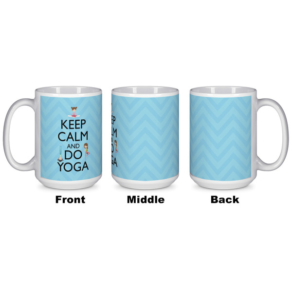 Keep Calm & Do Yoga Coffee Mug - 15 oz - White APPROVAL