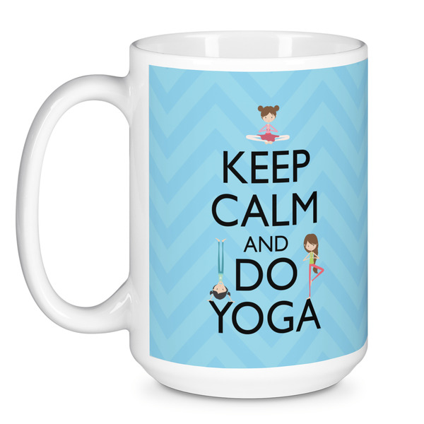 Keep Calm & Do Yoga Coffee Mug - 15 oz - White