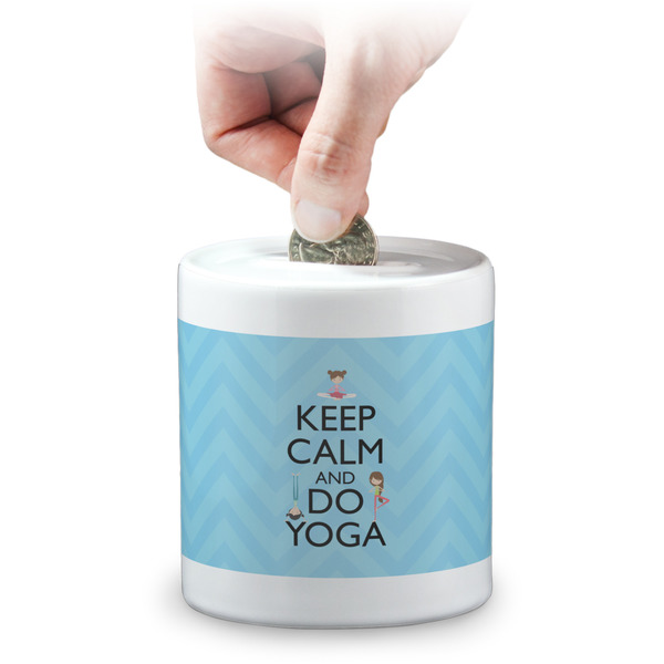 Custom Keep Calm & Do Yoga Coin Bank