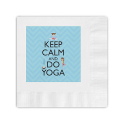 Keep Calm & Do Yoga Coined Cocktail Napkins